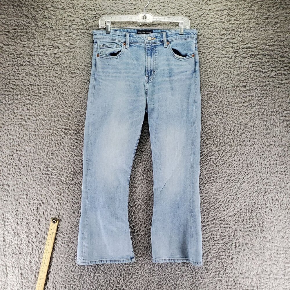 Lucky Brand Jeans Womens 8/29 Blue Cropped Cotton Blend Strech Denim